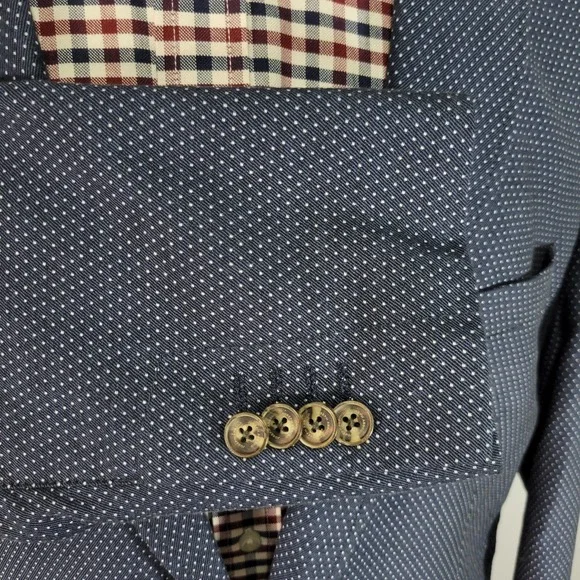 Joseph Abboud Men's Sport Coat Blazer Two Button Navy Polka Dots‎ Size XXL